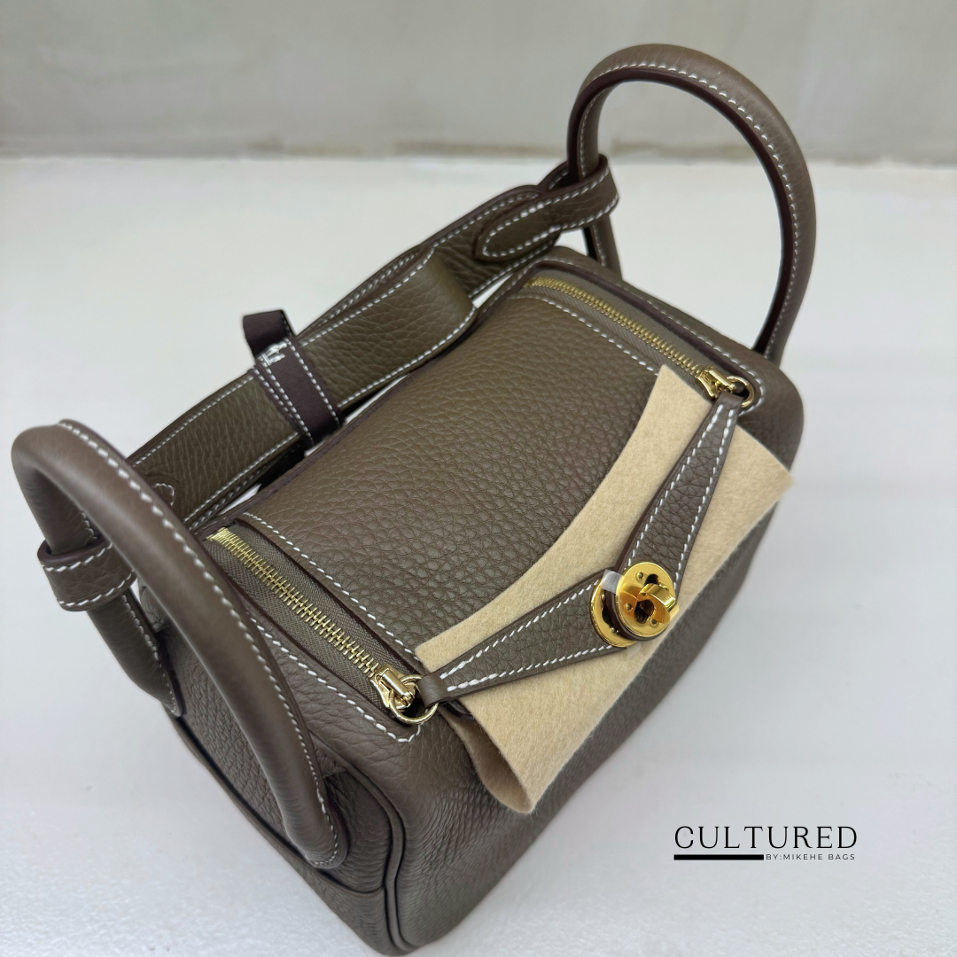 Hermès Mini Lindy in Etoupe