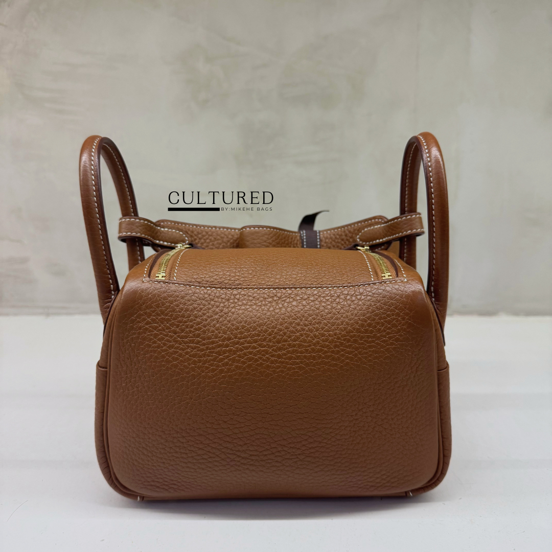Hermès Mini Lindy in Gold on Gold