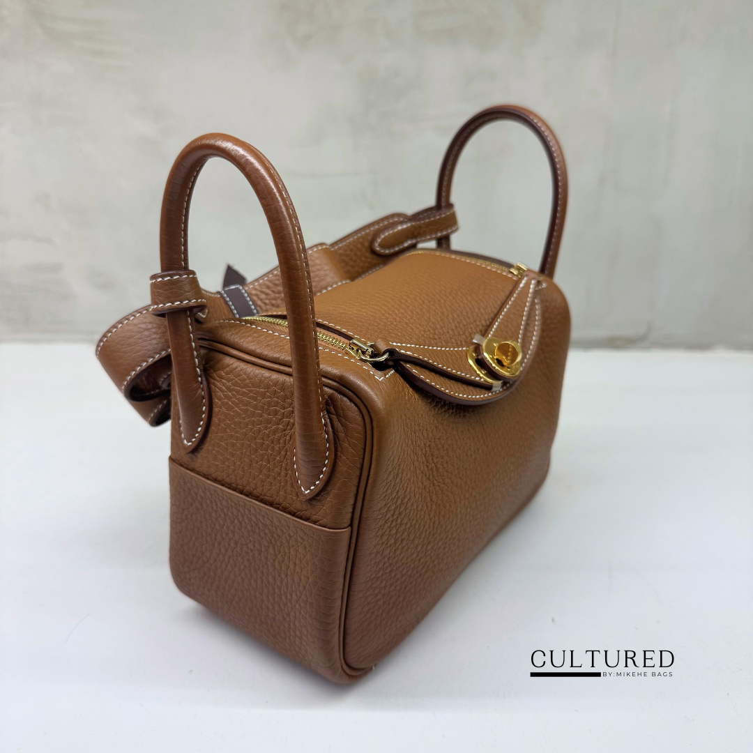 Hermès Mini Lindy in Gold on Gold
