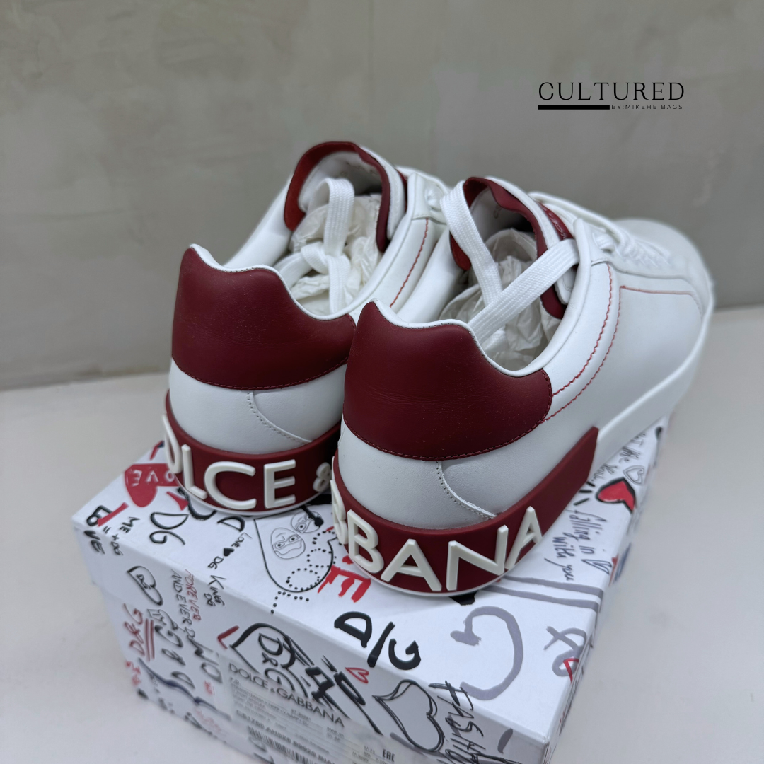 Dolce & Gabbana Portofino Calfskin Sneakers Men Size 42