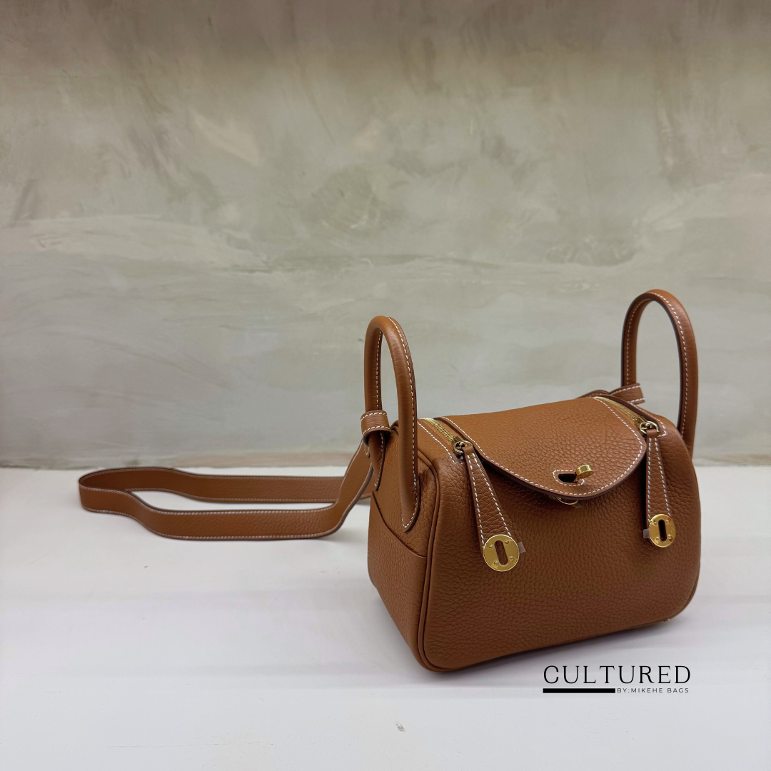 Hermès Mini Lindy in Gold on Gold