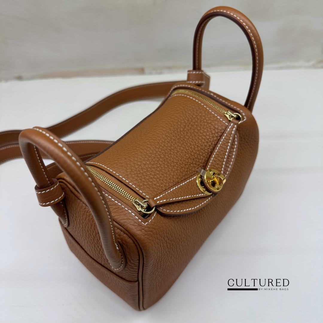 Hermès Mini Lindy in Gold on Gold