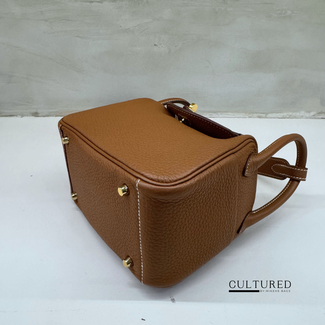 Hermès Mini Lindy in Gold on Gold