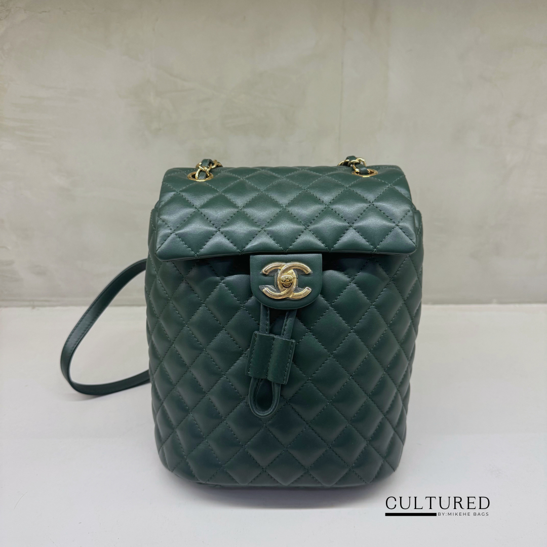 Chanel Mini Urban Spirit Backpack Bag in Green