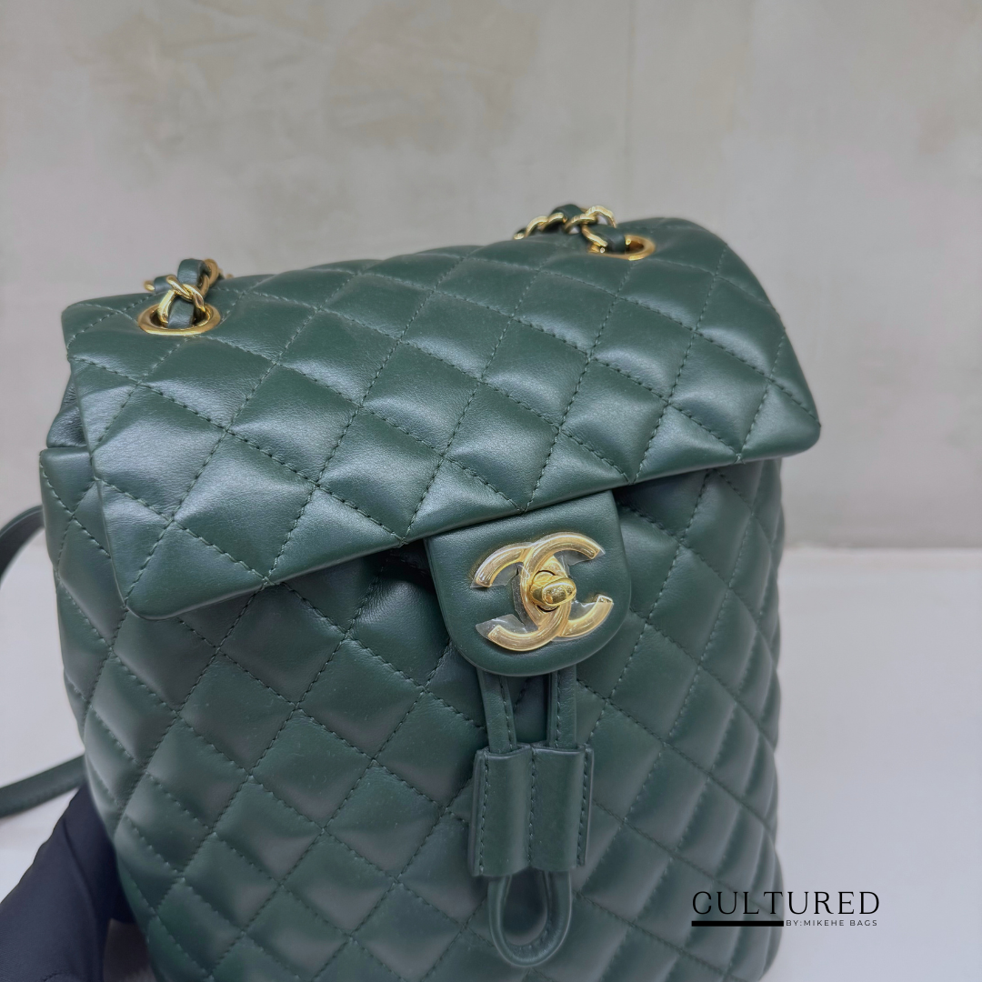 Chanel Mini Urban Spirit Backpack Bag in Green