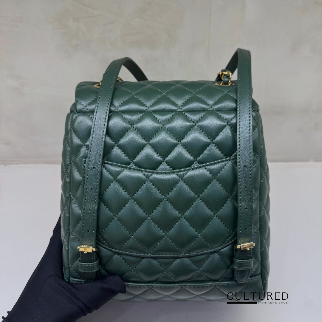 Chanel Mini Urban Spirit Backpack Bag in Green