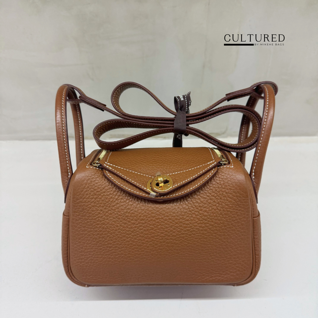 Hermès Mini Lindy in Gold on Gold