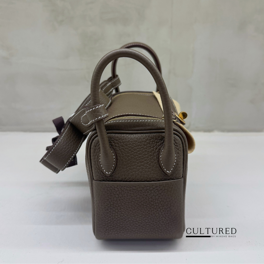 Hermès Mini Lindy in Etoupe