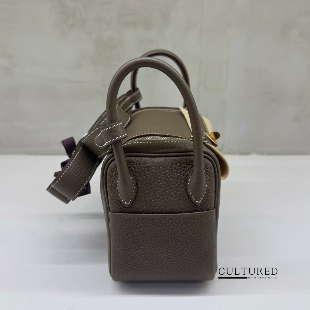Hermès Mini Lindy in Etoupe