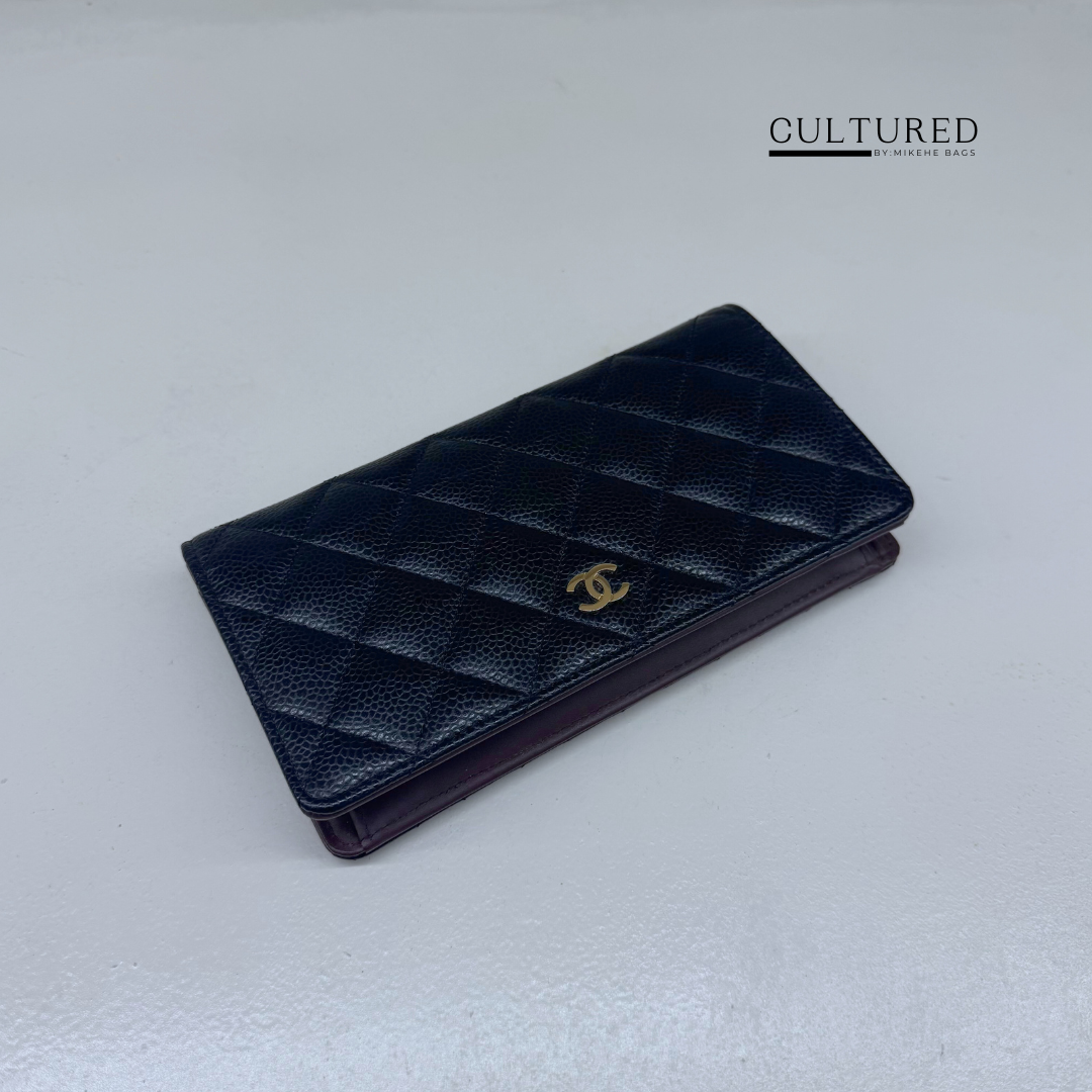 Chanel Classic Flap Wallet in Black Caviar