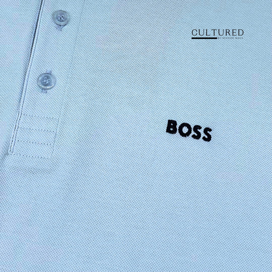 Boss Paddy Polo Shirt in Light Pastel Blue