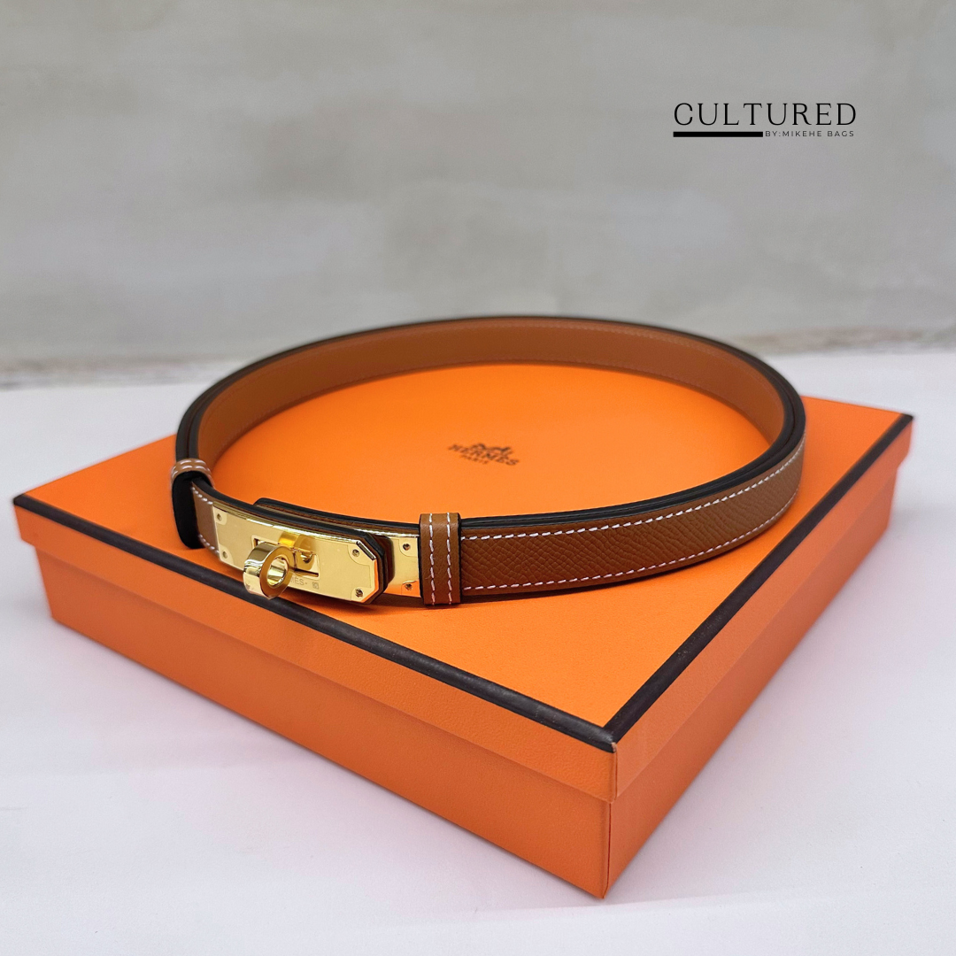 Hermès Kelly Belt in Gold on Gold