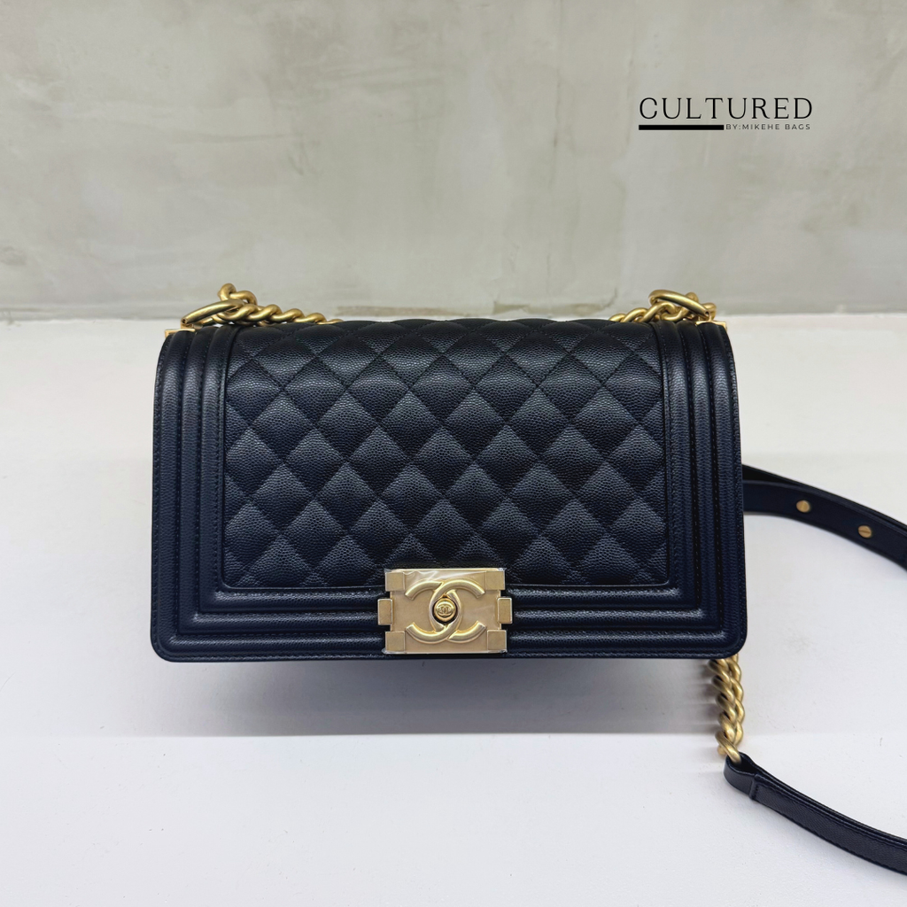 Chanel Medium Boy in Black Caviar