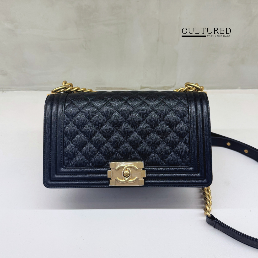 Chanel Medium Boy in Black Caviar