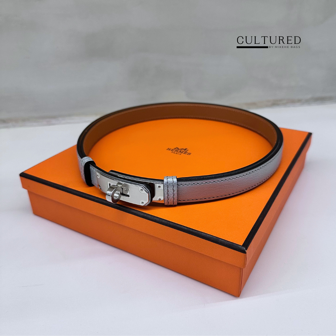 Hermès Kelly Belt in Silver