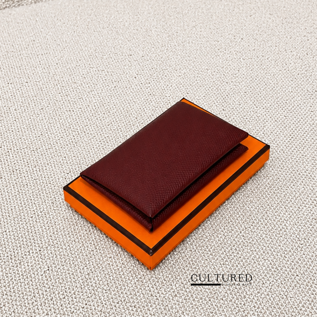 Hermès Calvi Card Holder in Rouge H