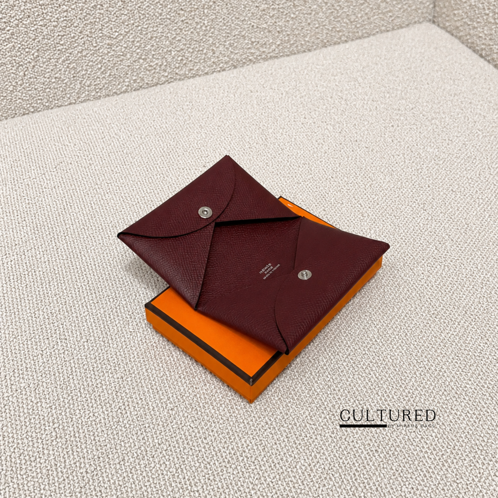 Hermès Calvi Card Holder in Rouge H