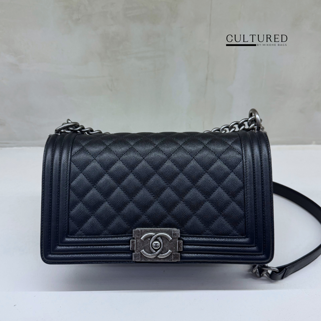 Chanel Medium Boy in Black Caviar