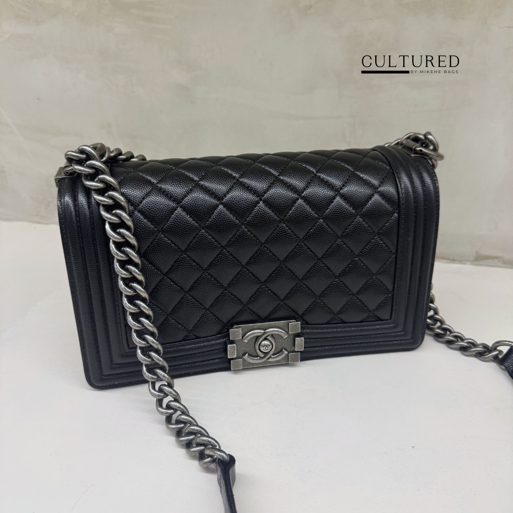 Chanel Medium Boy in Black Caviar