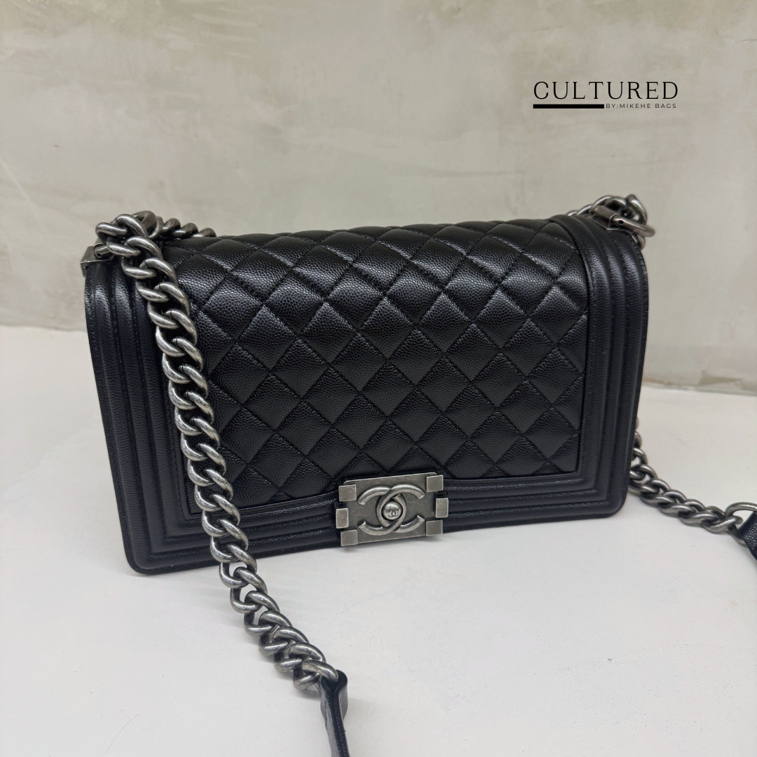 Chanel Medium Boy in Black Caviar