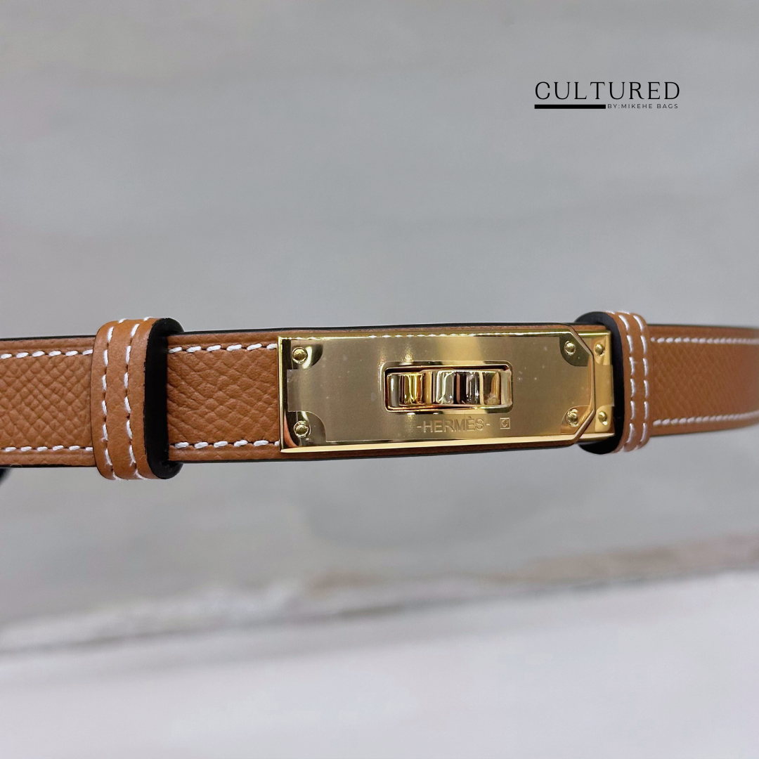 Hermès Kelly Belt in Gold on Gold