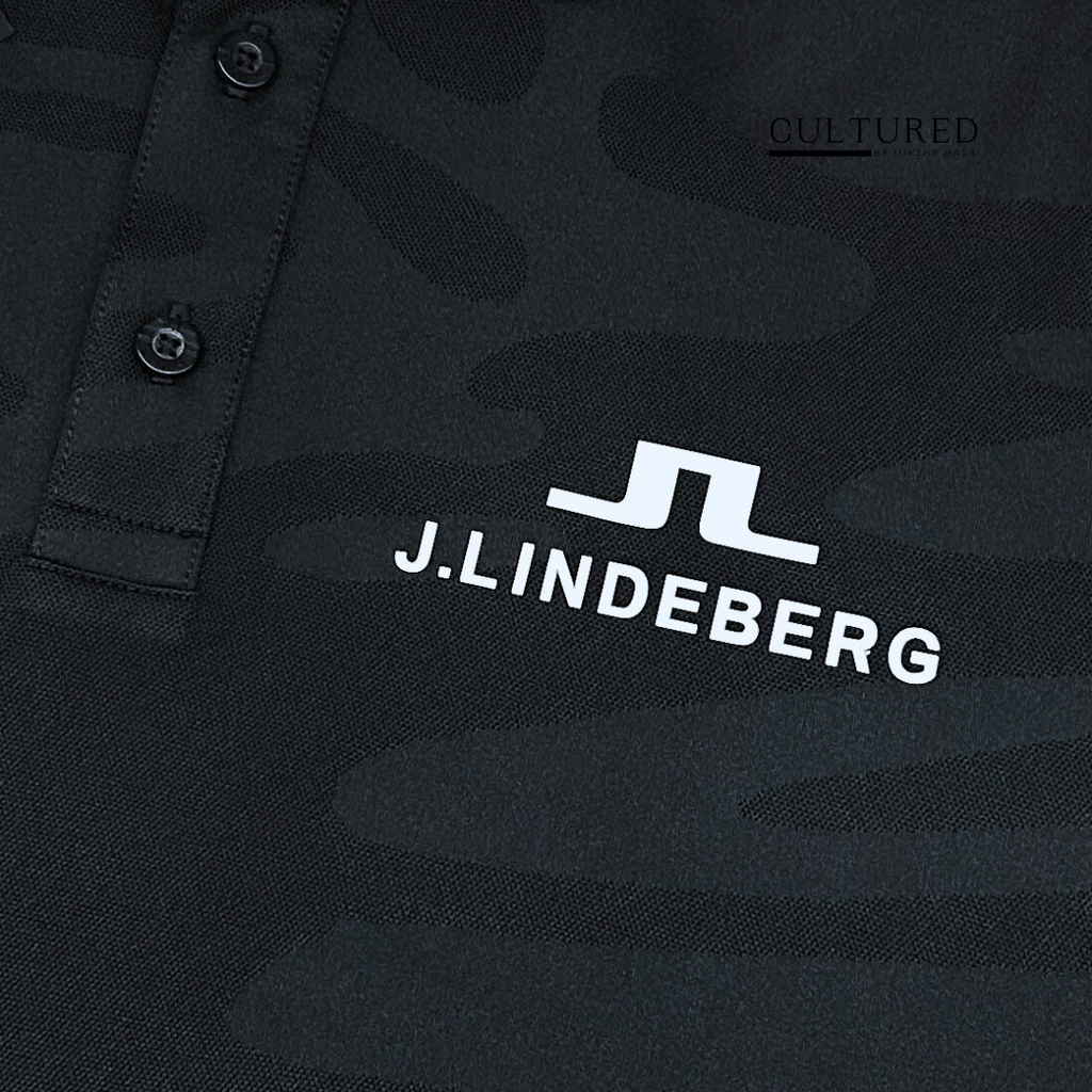 J Linderberg Mat Tour Golf Polo in Black