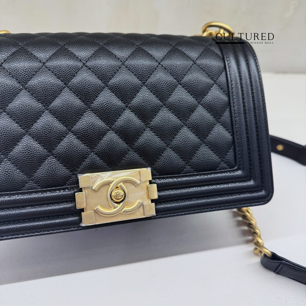 Chanel Medium Boy in Black Caviar