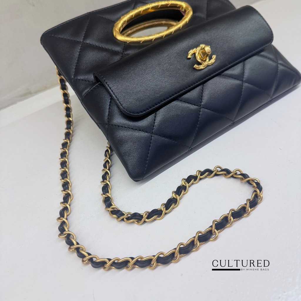 Chanel Lambskin Quilted Clutch