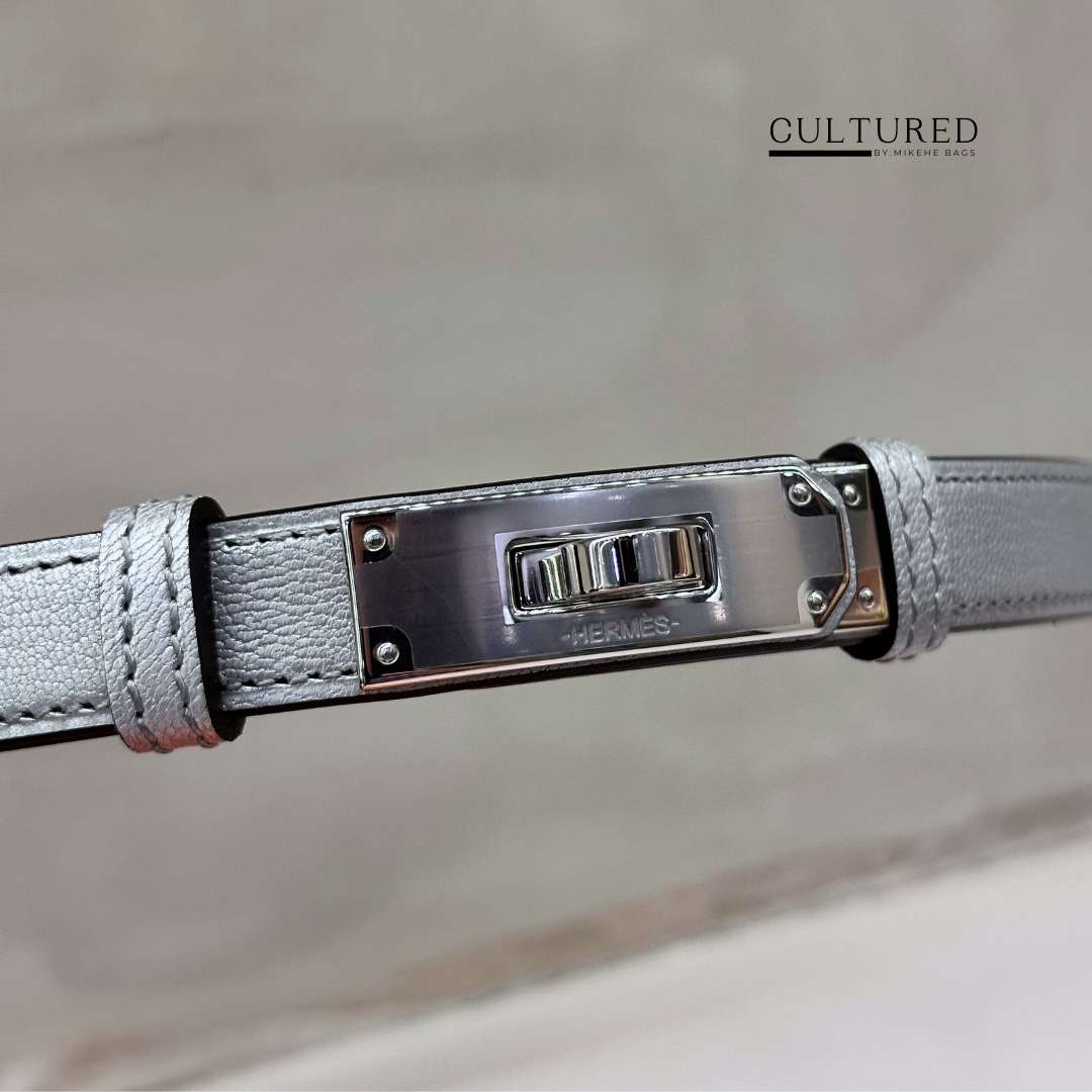 Hermès Kelly Belt in Silver