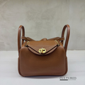 Hermès Mini Lindy in Gold on Gold