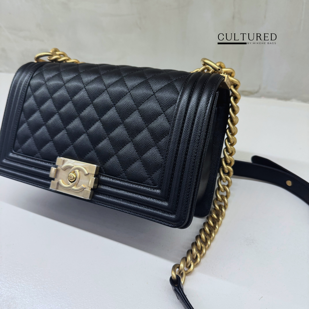 Chanel Medium Boy in Black Caviar