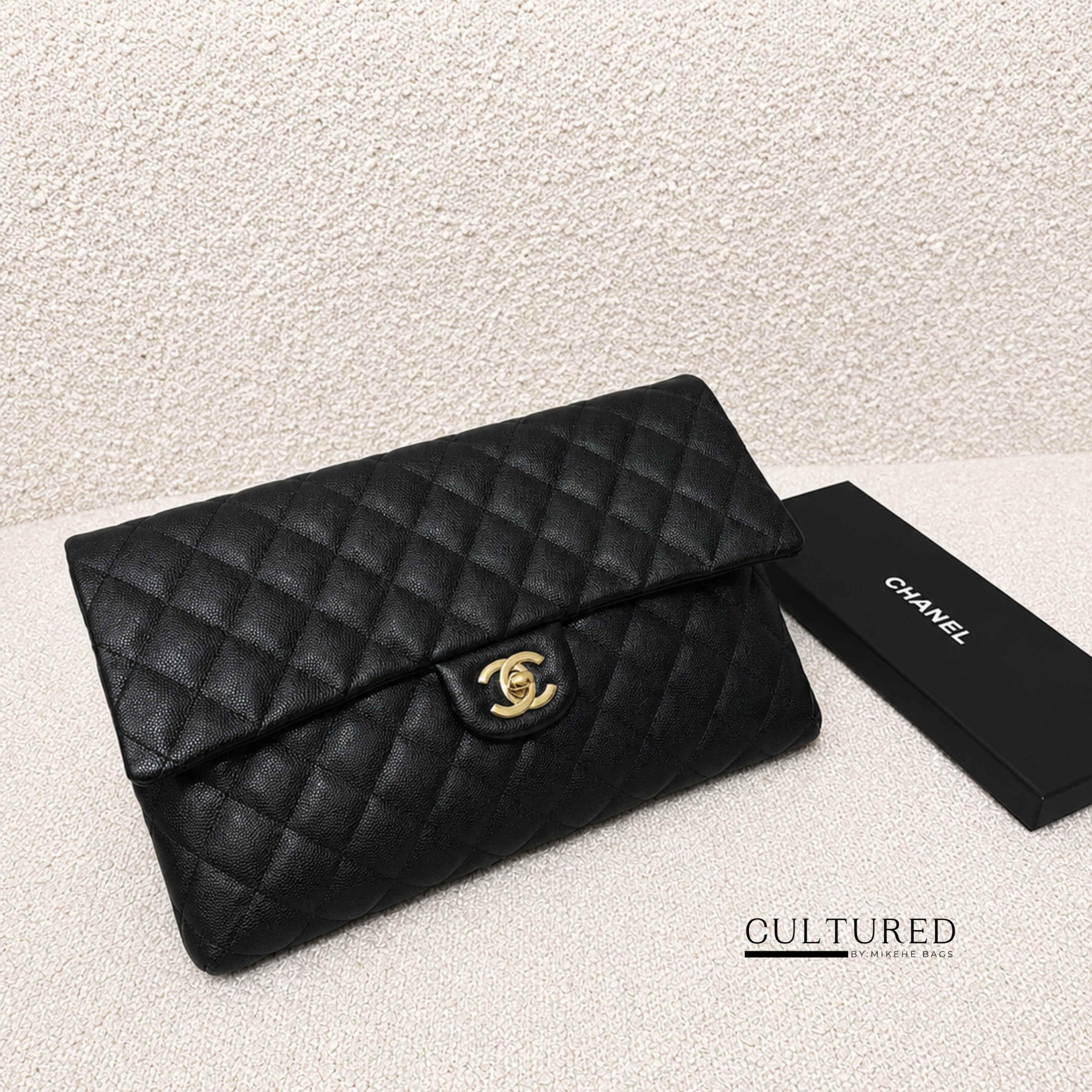 Chanel Clutch in Black Caviar