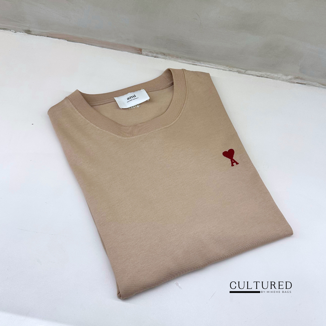 Ami De Coeur Oversized T-Shirt in Beige