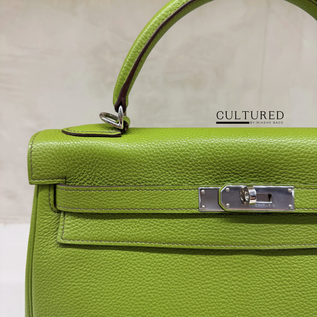 Hermès Kelly 32 in Vert Anis