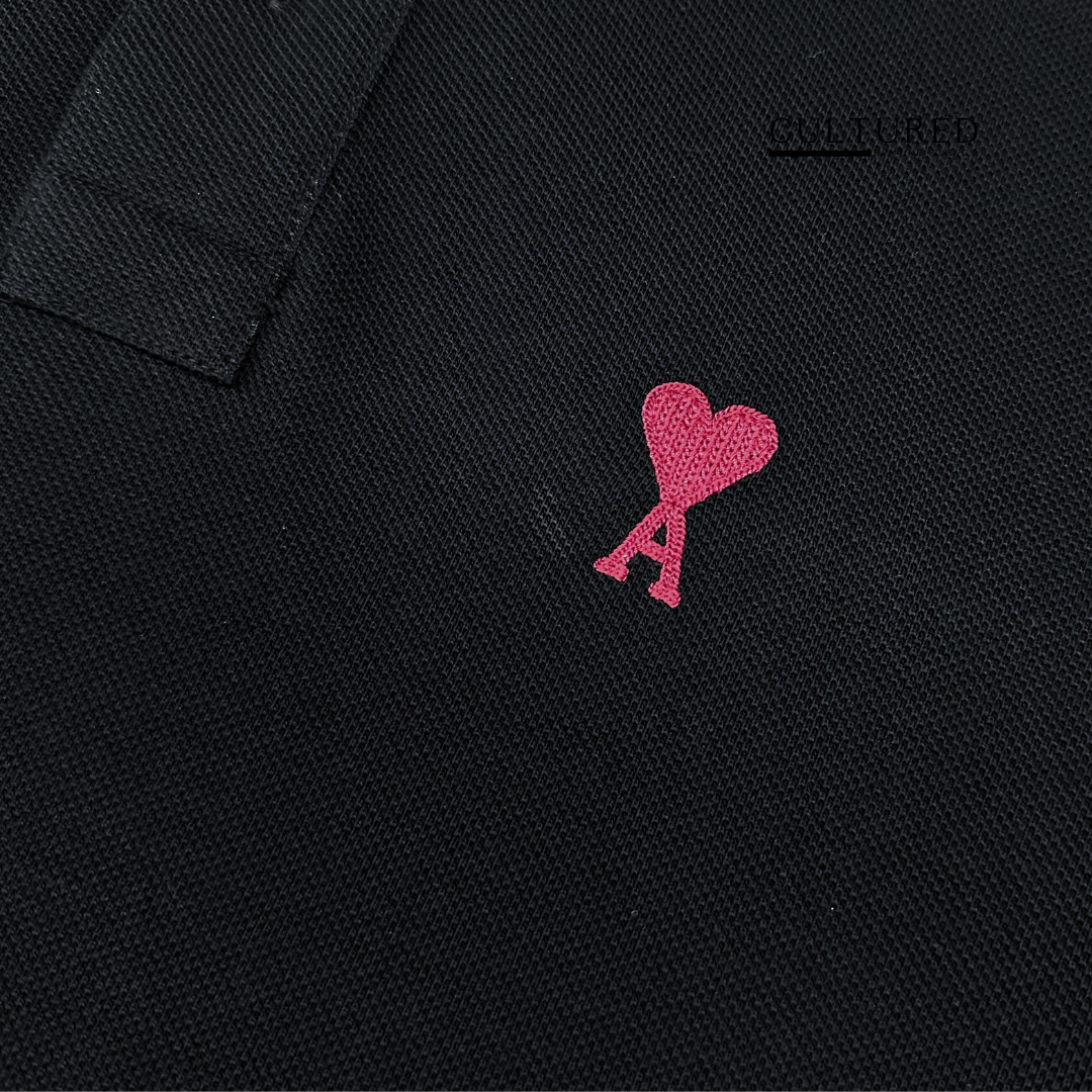 Ami Paris Polo Shirt in Black