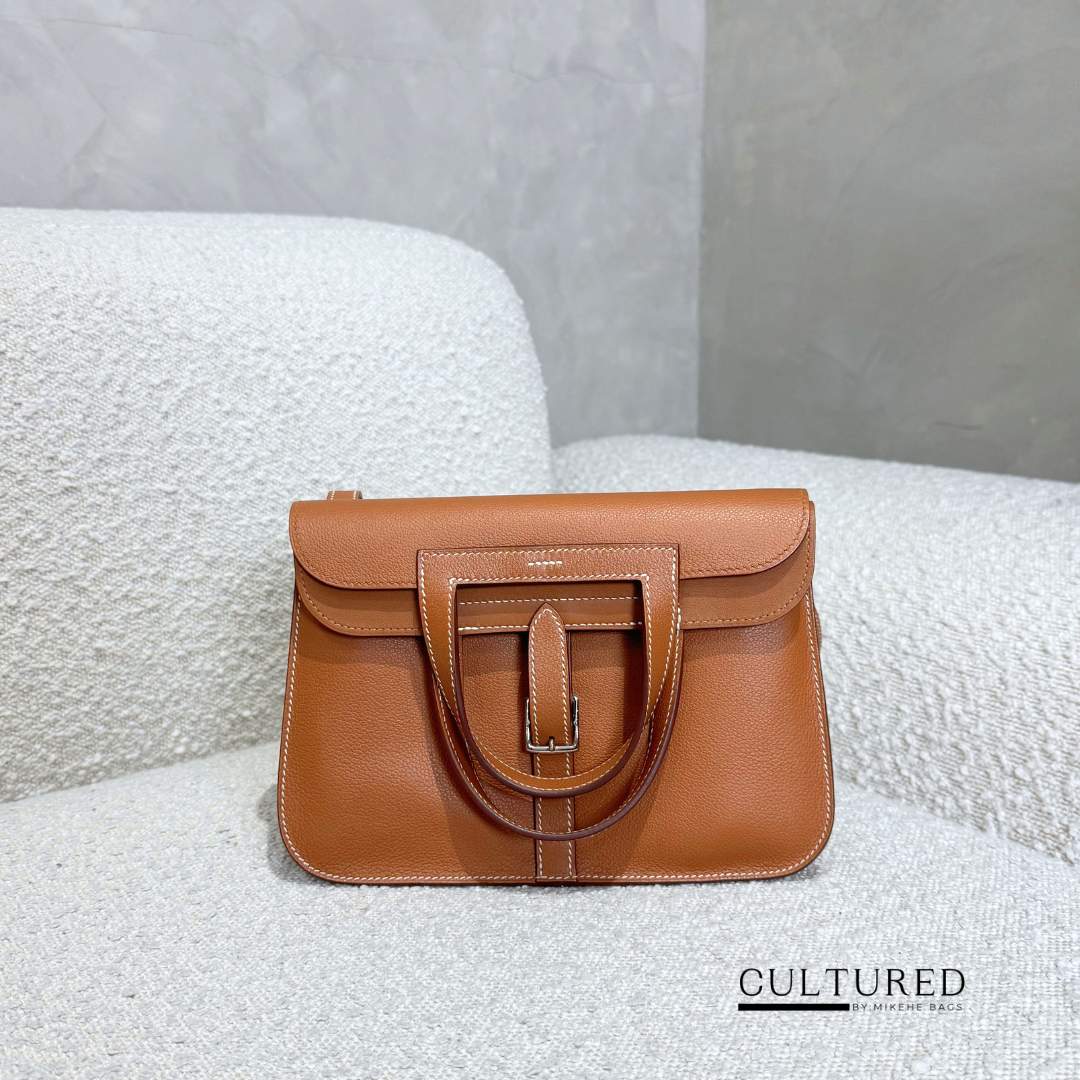Hermès Halzan 25 in Gold