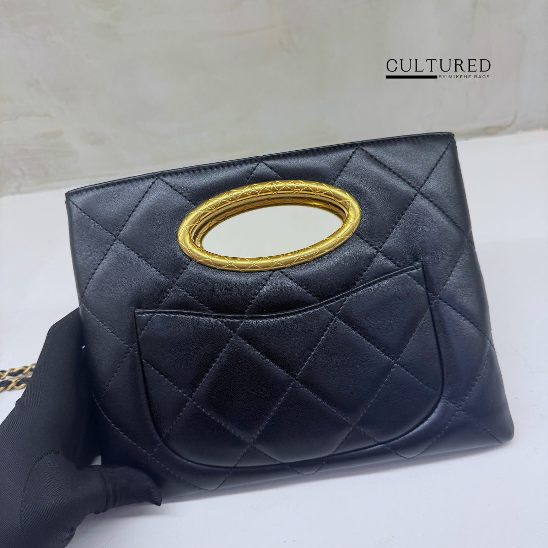 Chanel Lambskin Quilted Clutch