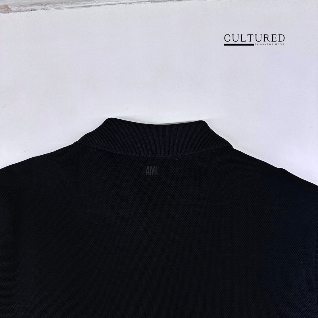 Ami Paris Polo Shirt in Black