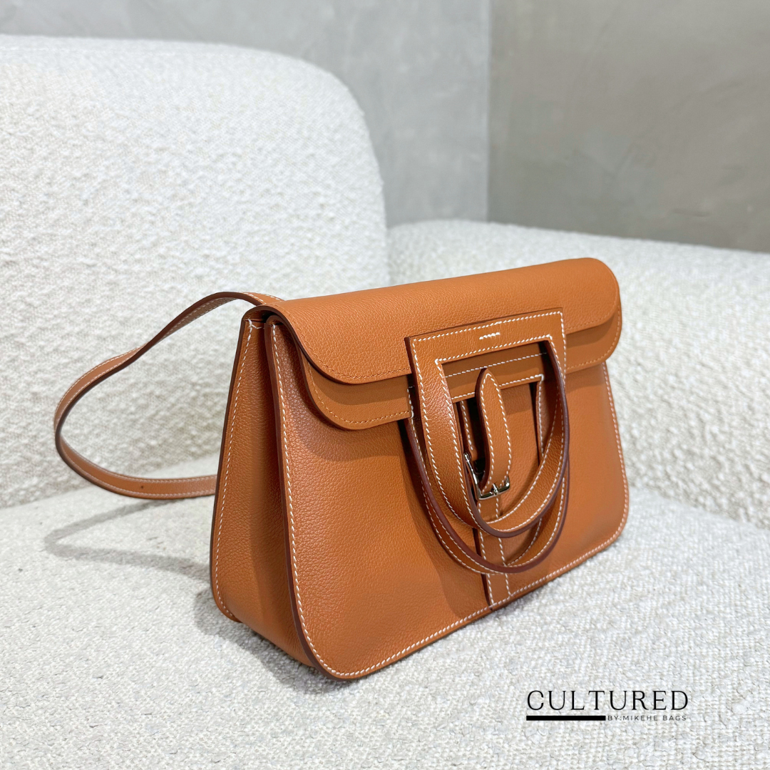 Hermès Halzan 25 in Gold