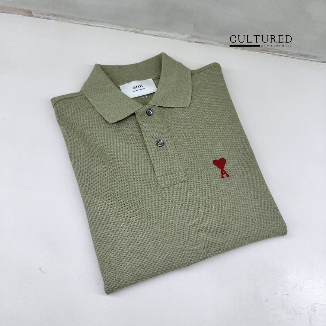 Ami Paris Polo Shirt in Green