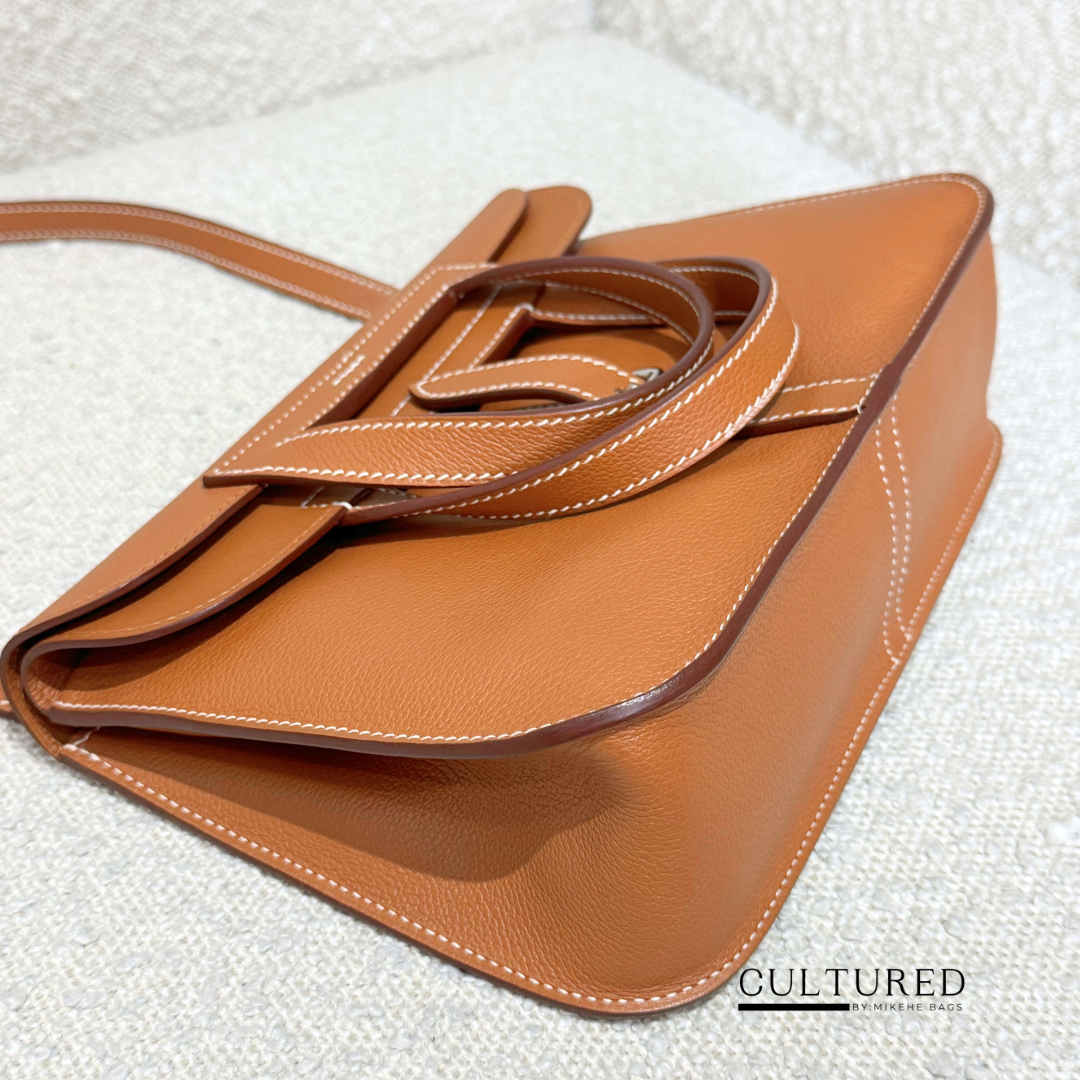 Hermès Halzan 25 in Gold