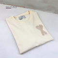 Ami De Coeur Christmas Limited Knitted Logo T-Shirt in White Cream
