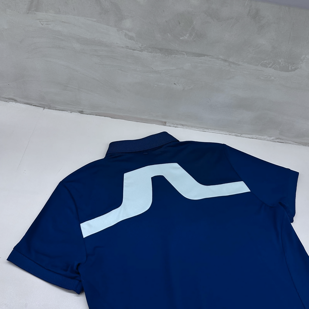 J Linderberg Golf KV Polo Shirt in Estate Blue